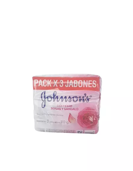 JOHNSONS JABON ROSAS Y SANDALO X 3