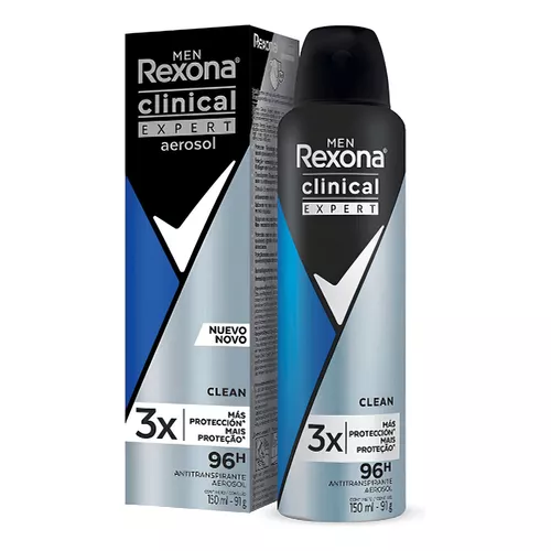 REXONA CLINICAL MEN EXPERT AEROSOL CLEAN 150 ML