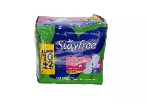 [7702031800828] TOALLA STAYFREE ALAS ULTRADELGADA X 10