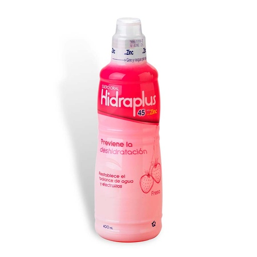 [7702057013073] HIDRAPLUS 45 + ZINC FRESA 400 ML