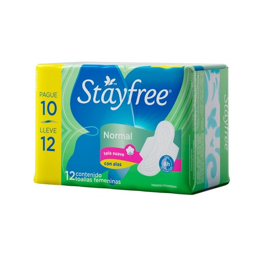 [7702031800682] TOALLA STAYFREE NORMAL X 12