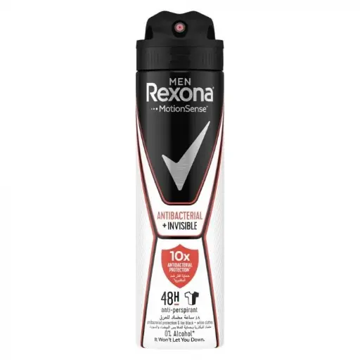 [7791293041599] REXONA MEN SPRAY ANTIBACTERIAL INVISIBLE 150 ML